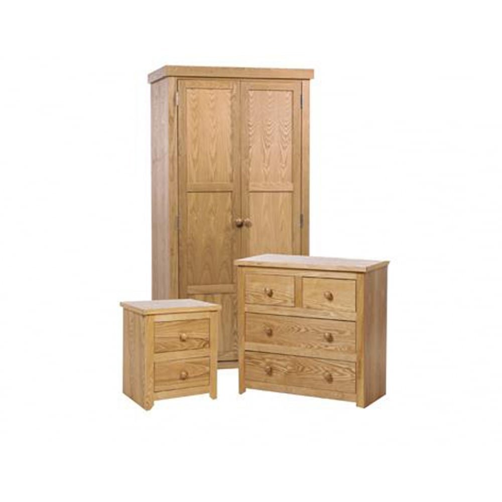 Core Products Ltd Hamilton Hmset1 Mellow Oak Wooden Bedroom