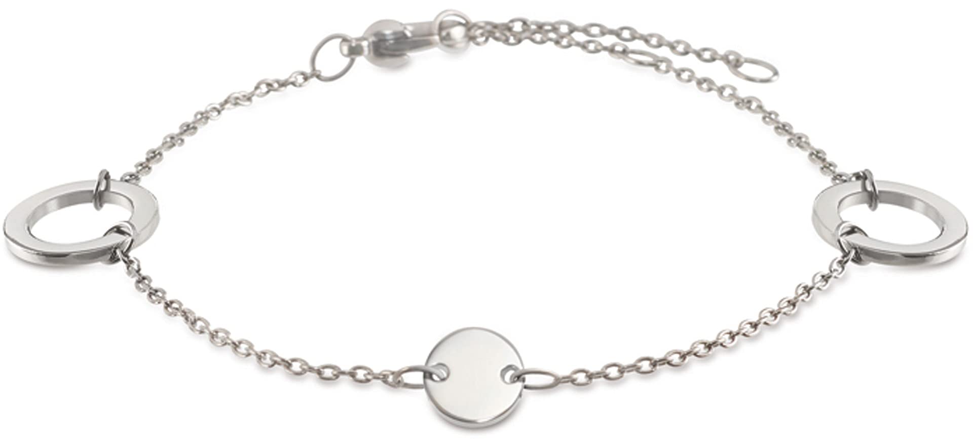 Boccia 03030-01 Women's Titanium Bracelet in Silver, Anti-Allergy, 22 cm, Eine Grösse, Titanium, No gemstone.