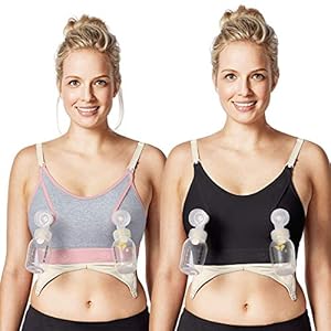 LOVELYBOBO 2 Pack Still-BH Clip en Pomp, voor handsfree wegpompen (zwart + grijs)