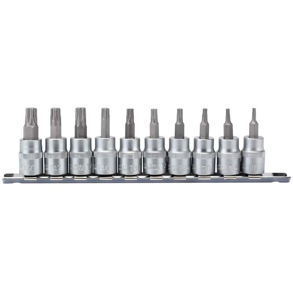 Draper 16309 TX-Star 3/8-Inch Square Drive 48 mm Socket Bit 10 Piece Set