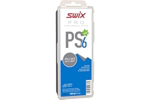 SWIX PS06-18 - PRO Speed Wax - PS6 Blue 10 to 21 Degrees Fahrenheit - 180g Bar - Fluoro Free - Ski or Snowboard