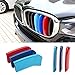 VANJING M-Colored Stripe Grille Insert Trims for BMW 2014 2015 2016 2017 2018X 5, 2015 2016 X 6 Center Kidney Grill