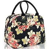 Lunch Bags for Women, HSicily Insulated Durable lunch Box Tote Bag Cooler Bag Lunch Bag for Work School Picnic Travel Beach(Peony)