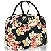 Lunch Bags for Women, HSicily Insulated Durable lunch Box Tote Bag Cooler Bag Lunch Bag for Work School Picnic Travel Beach(Peony)