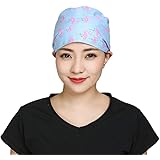 Scrub Cap Cartoon Pattern Decor Dental Hat Surgical Hair Nets