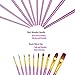 Purple Paint Brushes, heartybay Paint Brush Set Round Pointed Tip Nylon Hair Artist Acrylic Brush Watercolor Oil Painting (10pcs)