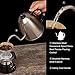 Secura 1.2 Liter Stainless Steel Gooseneck Electric Water Kettle for Pour Over Coffee and Tea with 1000 Watts of Power