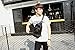 BAOSHA Stylish XB-06 PU Leather Men's Shoulder Sling Backpack Cross Body Bag Black