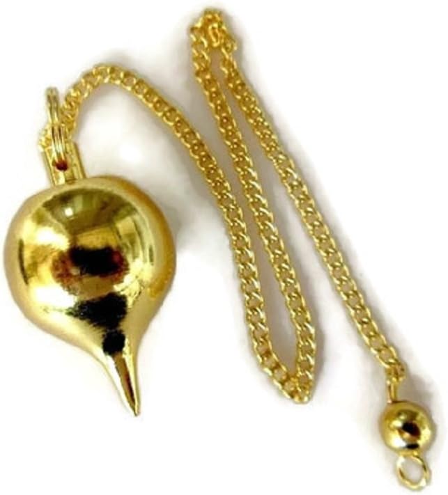 1 Piece Gold Brass Ball Dowsing Pendulum, Chakra Healing Pendulum, Spiritual Jewelry, GDS1022