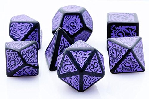 Q-Workshop Coc Horror on the Orient Express Black & Purple Dice Set (7) Board Games