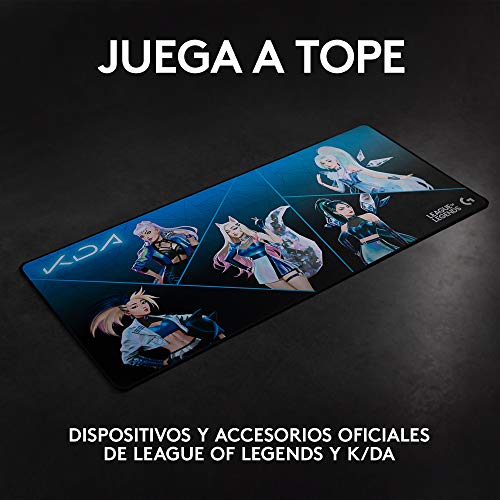 Logitech-G840-KDA-XL-Alfombrilla-de-raton-para-Gaming-3-mm-de-Grosor-Base-de-Goma-Estable-Equipo-de-Juego-Oficial-de-League-of-Legends-Multicolor