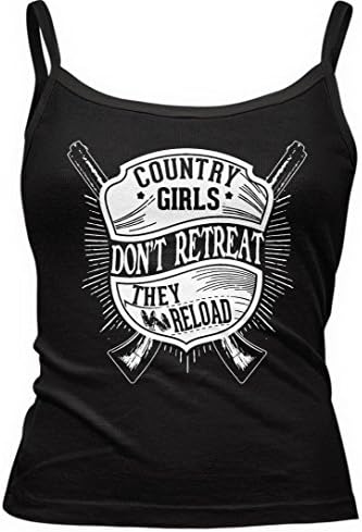 Sons Of Libery Spaghetti Tank: Country Girls Don't Retreat. They Reload. Wom.