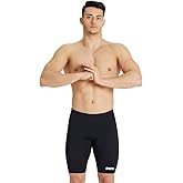 Arena Men's Team Colors Solid Swim Jammer MaxLife Athletic Swimwear Pool Training Swimsuit Competitive Swimming Bathing Suit