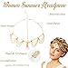 Jstyle 6Pcs Gold Head Chain Jewelry for Women Girls Bridal Bohemian Halloween Party Cosplay Headband Hair Headpiece