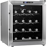 Wine Enthusiast 272 02 17 Silent 16 Bottle Touchscreen Wine Cooler, Stainless Steel