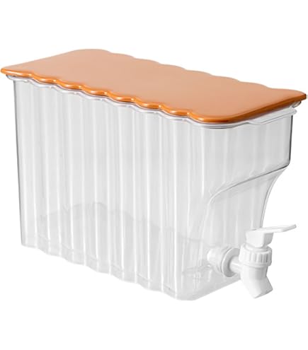 Slim 5.5L Fridge Water Dispenser With Tap - Space Saving Beverage Jug For Juices, Tea, Cocktails