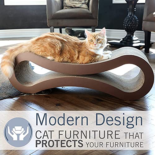 Skade Ultimate Cat Scratcher Lounge, Premium Extra Large Cat Scratching Post, ardboard Cat Scratchers, Reversible Cat Scratching Pad, Cat Corrugated Scratching Bed
