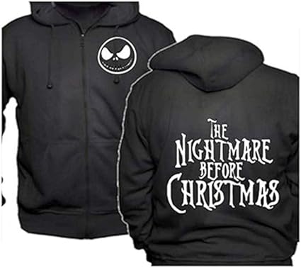 jack and sally zip up hoodie