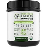 Organic Grass Fed Beef Bone Broth Protein Powder - 16oz, 20 Servings. Unflavoured, Pure. Keto Friendly Protein Powder. Paleo, USDA Certified Organic, Left Coast Performance