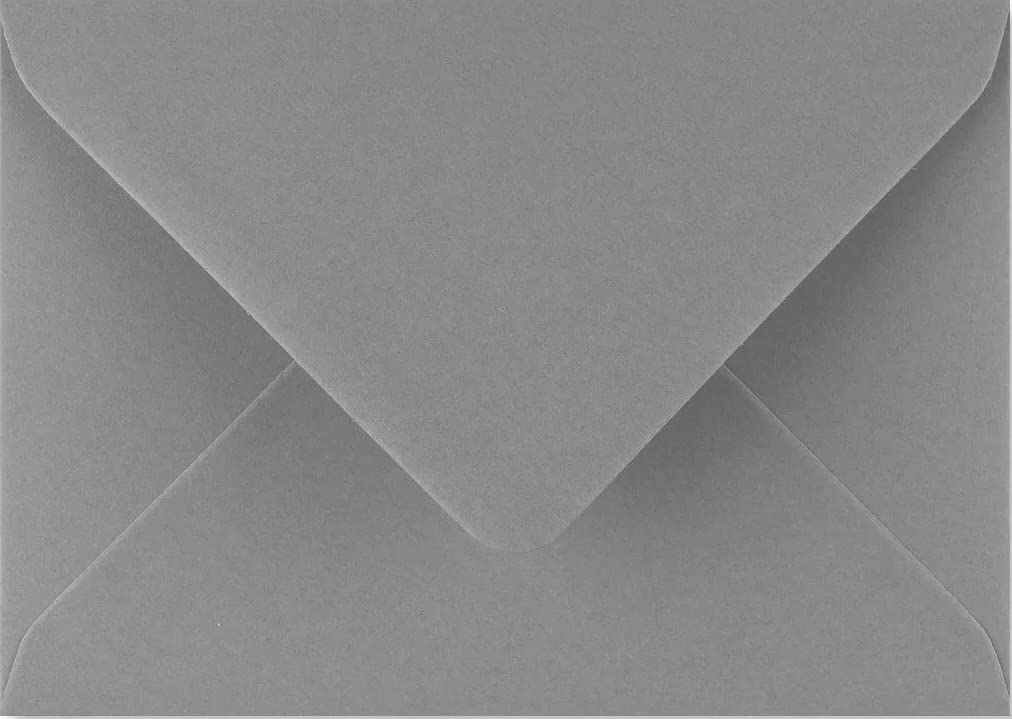 C6 Coloured envelopes for A6 Greeting Cards Christmas Cards Wedding Invitation Crafts 114x162mm - Pack of 12 envelopes (Dark Grey)