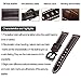Vintage Leather Watch Band EACHE Watch Strap Oil Wax Genuine Leather Replacement Watchband for Men for Women 22mm Dark Brown Black Large Buckle