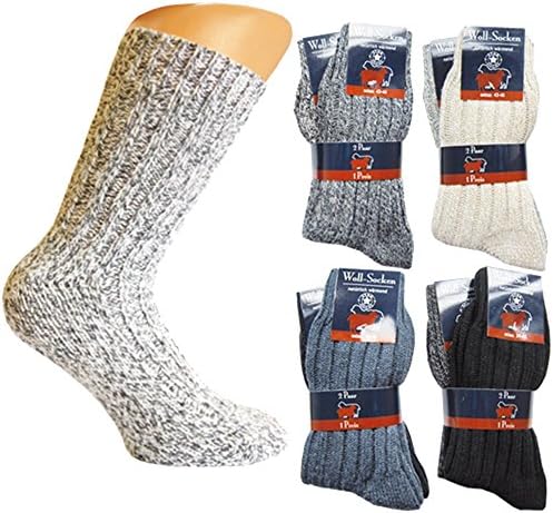 4 Pairs Thick warm socks Mixed Colour Art-Of-Baan Wall - Multicoloured - 41