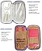 JAVOedge Double Sided Makeup Cosmetic Bag and Jewelry Travel Multi-Function Organizer (Dark Purple)