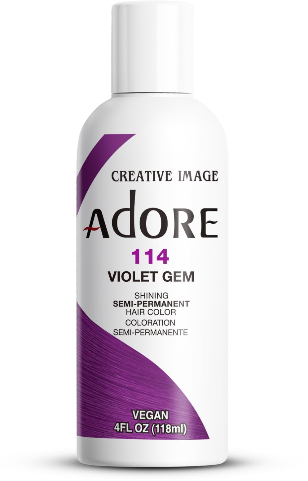 Adore Shining Semi Permanent Hair Colour, 114 Violet Gem