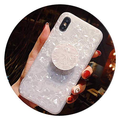 Popular Bling Dream Shell Case for iPhone X XR XS Max Holder Stand Phone Cases for iPhone 7 8 6 6s Plus Soft TPU Cover,Color,6Plus 6sPlus,WhitewithHolder,ForXR (61inch)