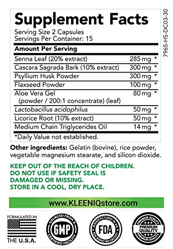 image for Colon Cleanse Detox - KLEENIQ® 15-Day All-Natural Colon Cleanse Suppl
