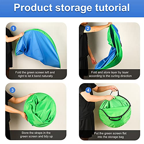 7Tek New Chair Green Screen for Chair Attachment 2in1 Green Screen