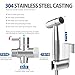 EIGSO Handheld Bidet Sprayer,Complete Premium Stainless Steel Bathroom Shattaf Sprayer Best Used for Personal Hygiene,Potty Toilet Spray (EIGSO-003)