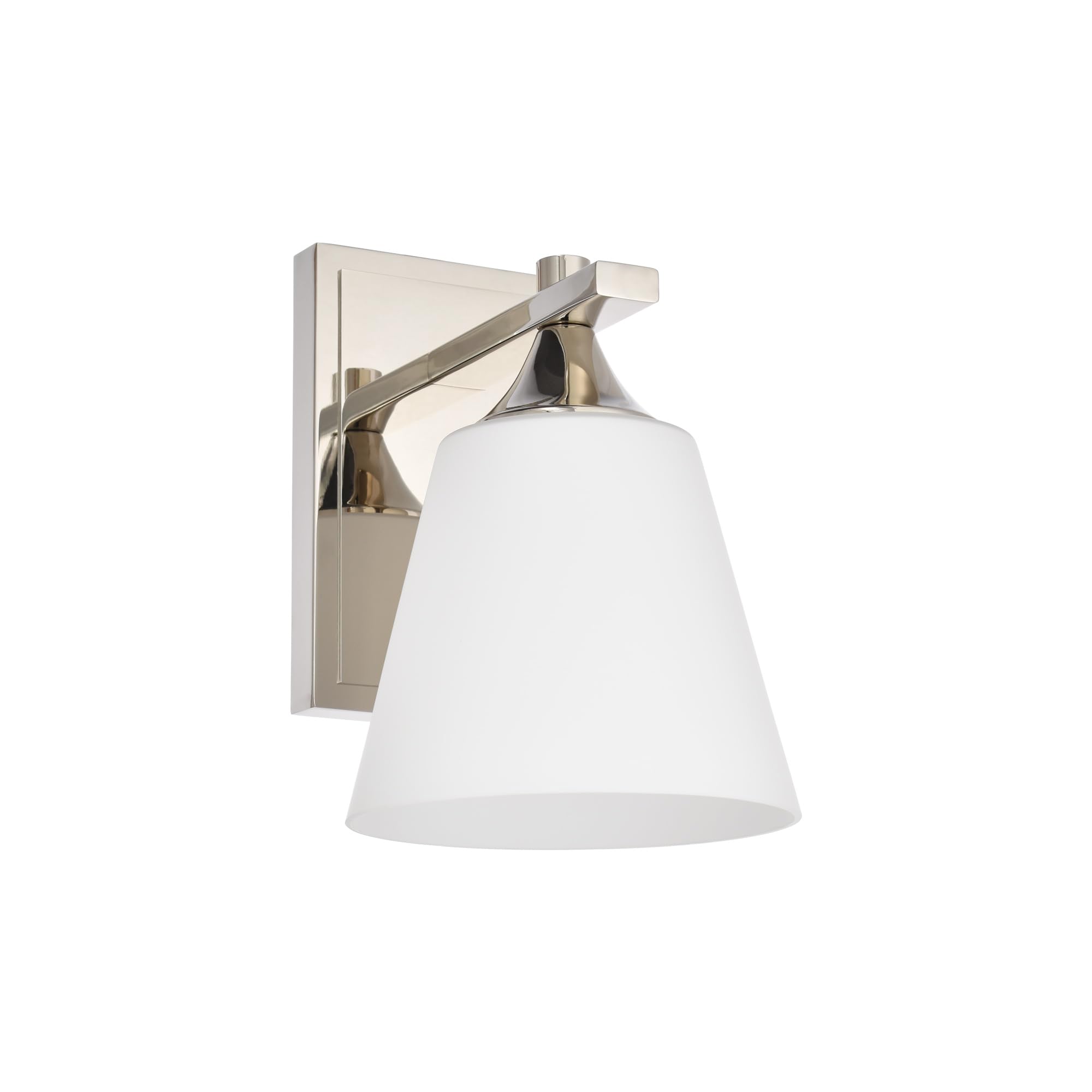 Condition photo showing New/Like New for polished nickel wall sconce light, american sconces wall lighting, traditional 1 light bathroom vani