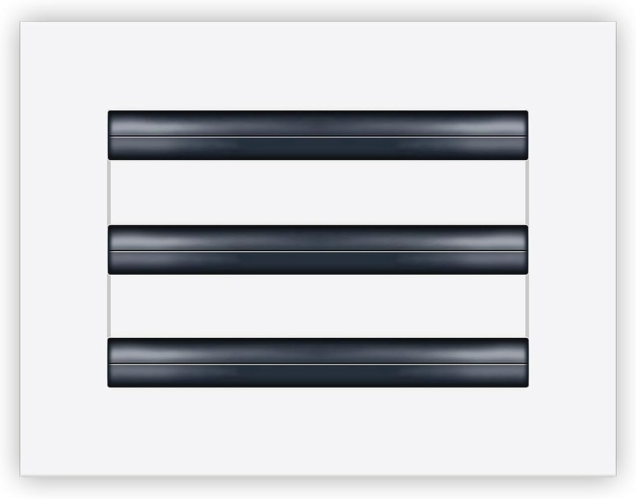 Registers, Grilles & Vents - BUILDMART - 8x6 Modern AC Vent Cover - Decorative White Air Vent - Standard Linear Slot Diffuser - Register Grille for Ceiling, Walls & Floors - Texas Buildmart