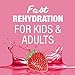 Pedialyte Electrolyte Drink, Hydration Drinks for Kids & Adults, Strawberry, 1 Liter