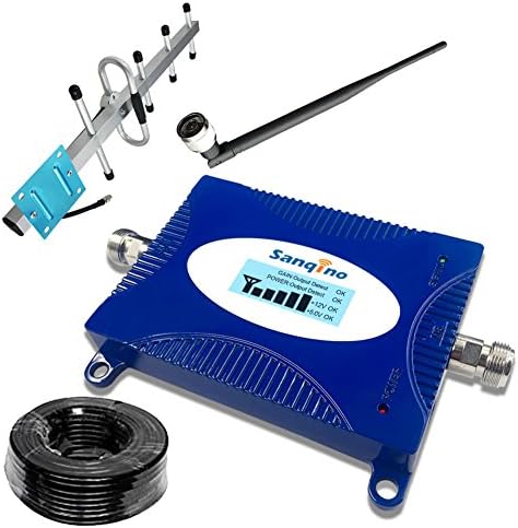 Sanqino Home Cell Phone Signal Booster 1900Mhz Mobile Repeater for 3G/4G Verizon, Sprint, U. S. Cellular T-Mobile, AT&T (Bule)
