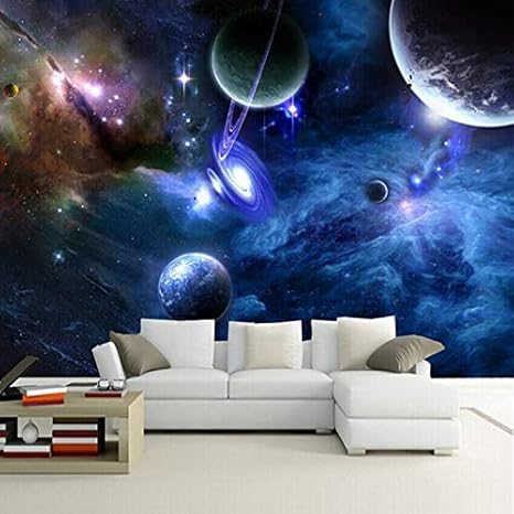Papel Tapiz Mural 3d Dibujos Animados Ninos Planeta Tierra Sala Cafe Fondo Ktv Pintura Decorativa 250x175 Cm Amazon Es Bebe