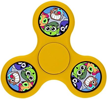 Tri-Fidget Spinners Print With Go/Titans/Teen Logo Cool Gift 3-5 Mins Cheap Kill Time For ADHD Child Adults Boys Girls-Yellow