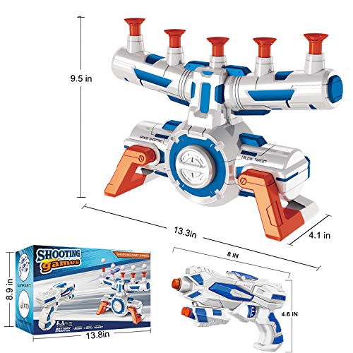 Gioco Bersaglio Galleggiante, Gioco di Tiro al Bersaglio con 2 Pezzi Pistole Giocattolo, Freccette in Schiuma, Palla Galleggiante e Cinturini da Polso, Gioco di Tiro Regalo per Bambini di 5-12 Anni