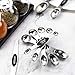 Ponsey Magnetic Measuring Spoons Set-Kitchen Measuring Spoon Stainless Steel Dual Sided Stackable Teaspoon for Dry and Liquid (8Pcs), Black