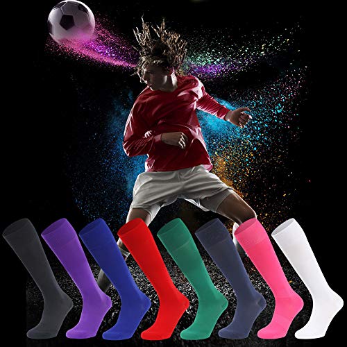 image for Team Sports Socks, Atrest Womens Mens Unisex Solid Knee High Compressi