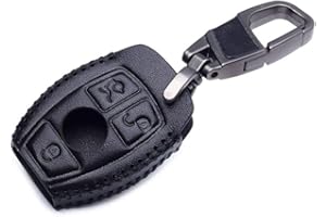 ANDYGO Smart 3button Leather Key Cover Bag Fob Shell Car Key Cases Fit For Mercedes Benz W203 W205 W210 W211 W212 W124 Accessories