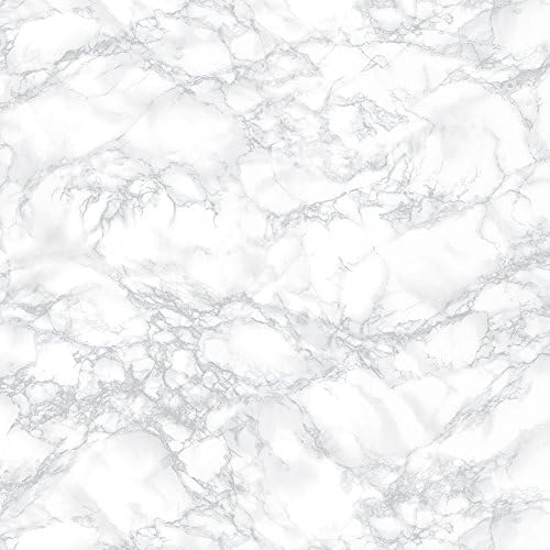 Grey Granite Look Marble Effect High Glossy Contact Paper Vinyl Self Adhesive Shelf Liner 1.64 Feet X 9.84 Feet + Free Gift