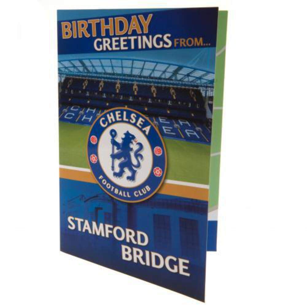 CHELSEA FC BIRTHDAY CARD POP UP STAMFORD BRIDGE STADIUM CARD