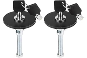 ARAMOX Hood Lock Car Universal Bonnet Cover Lock Key Pin Kit Security Lock Pin Locking Hood Kit (Black)