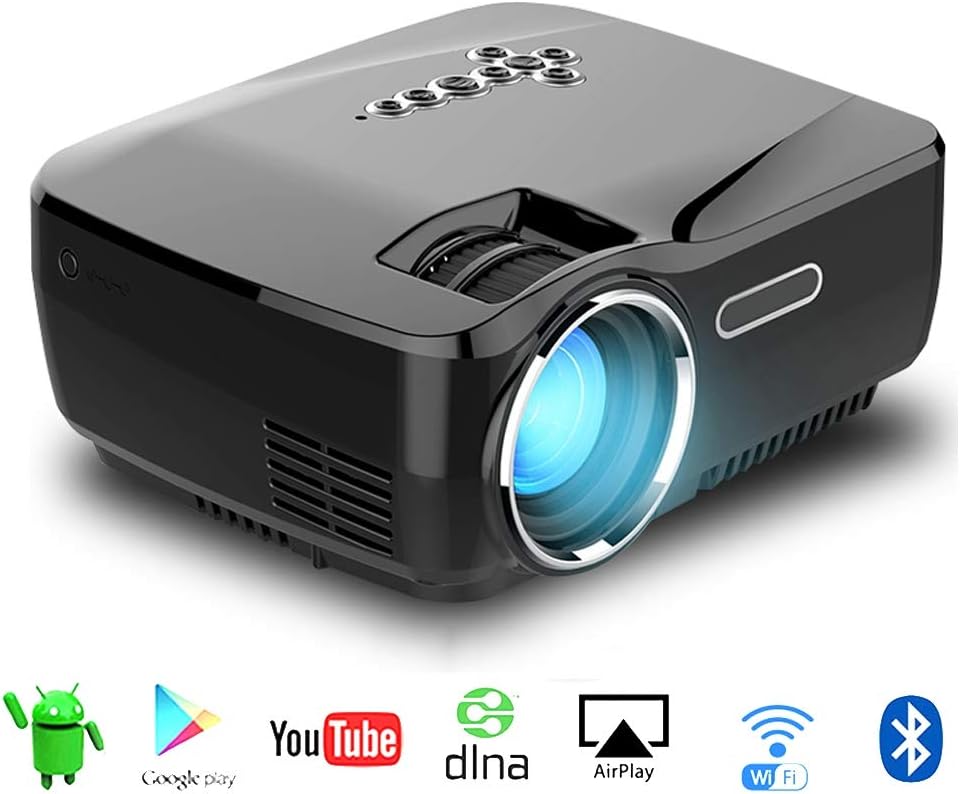 LQQZZZ Proyector Androide con Ayuda WiFi Bluetooth 4K * 2K ...