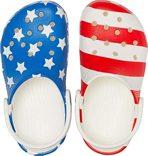 Crocs Kids Classic American Flag Clogs, 4th of July Shoes, US