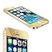 Coromose Colorful Plating Tempered Glass Screen Protector Film for iPhone 5 5S 5C (Gold)
