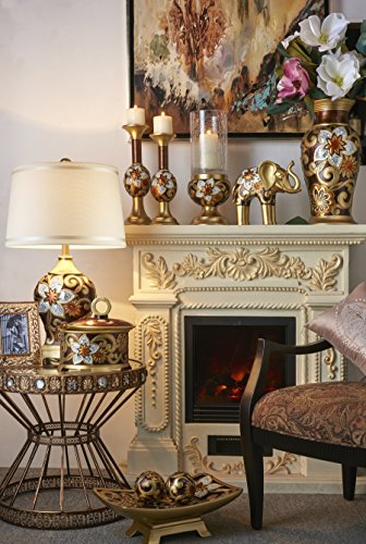 OK Lighting OK-4282C Azalea Candleholder Set of 2 (14" & 16"H),,