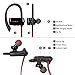 AGPTEK HMR Bluetooth 4.1 Earphones, IPX4 Sweatproof Noise-isolating Stereo Headset, Remote Control with Mic, Secure Fit Wireless Earbuds for Running, Red